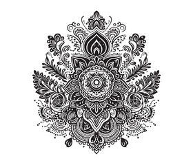 Mehndi lace vector design,awesome Mehndi lace svg,high resolution printable Mehndi lace artwork.