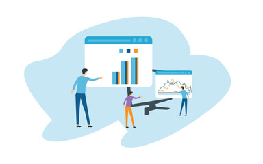 business-team-analytics-and-monitoring-on-web-report-dashboard-monitor-concept-and-flat-vector-illustration-design-data-analytics-research-for-business-finance-planning-[Converted]