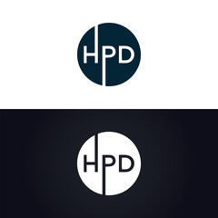 HPD logo. H P D design. White HPD letter. HPD, H P D letter logo design. H P D letter logo design in GOLD, GOLDEN LOGO, THREE, style. letter logo set in one artboard. H P D letter logo vector design.	