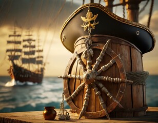 Statek piracki ilustracja