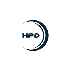Obraz premium HPD logo. H P D design. White HPD letter. HPD, H P D letter logo design. H P D letter logo design in GOLD, GOLDEN LOGO, THREE, style. letter logo set in one artboard. H P D letter logo vector design. 