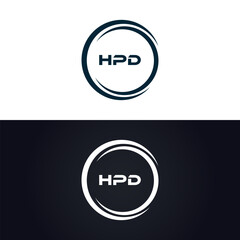 HPD logo. H P D design. White HPD letter. HPD, H P D letter logo design. H P D letter logo design in GOLD, GOLDEN LOGO, THREE, style. letter logo set in one artboard. H P D letter logo vector design.	