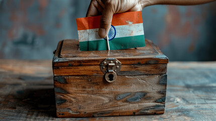 Indian Voting Election Flag Ballot Box Surrealism Democracy Citizen Patriotism