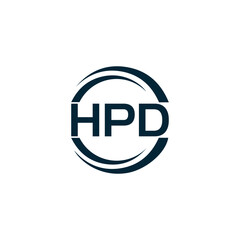 Obraz premium HPD logo. H P D design. White HPD letter. HPD, H P D letter logo design. H P D letter logo design in GOLD, GOLDEN LOGO, THREE, style. letter logo set in one artboard. H P D letter logo vector design. 