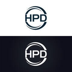 HPD logo. H P D design. White HPD letter. HPD, H P D letter logo design. H P D letter logo design in GOLD, GOLDEN LOGO, THREE, style. letter logo set in one artboard. H P D letter logo vector design.	