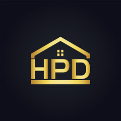 HPD logo. H P D design. White HPD letter. HPD, H P D letter logo design. H P D letter logo design in GOLD, GOLDEN LOGO, THREE, style. letter logo set in one artboard. H P D letter logo vector design.	