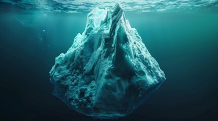 Fototapeta premium Iceberg floating in sea