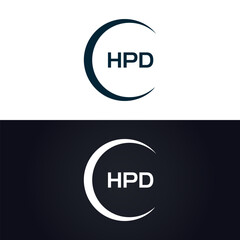 HPD logo. H P D design. White HPD letter. HPD, H P D letter logo design. H P D letter logo design in GOLD, GOLDEN LOGO, THREE, style. letter logo set in one artboard. H P D letter logo vector design.	