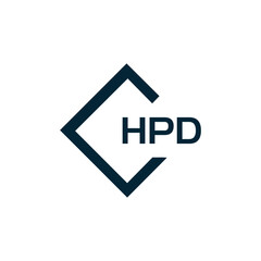 HPD logo. H P D design. White HPD letter. HPD, H P D letter logo design. H P D letter logo design in GOLD, GOLDEN LOGO, THREE, style. letter logo set in one artboard. H P D letter logo vector design.	