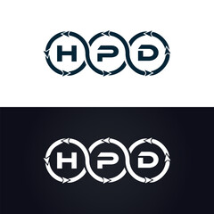 HPD logo. H P D design. White HPD letter. HPD, H P D letter logo design. H P D letter logo design in GOLD, GOLDEN LOGO, THREE, style. letter logo set in one artboard. H P D letter logo vector design.	