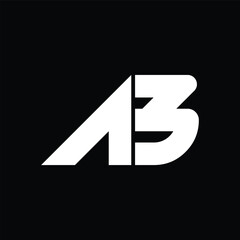 ab logo design vector