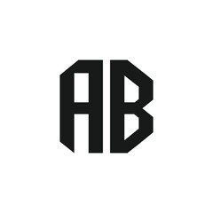 ab logo design vector