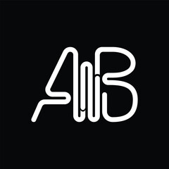 AB logo design vector