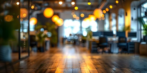 Softfocus office scene captures modern workspace hustle and collaboration in energetic blur. Concept Office Photography, Soft Focus, Modern Workspace, Collaboration, Energetic Blur