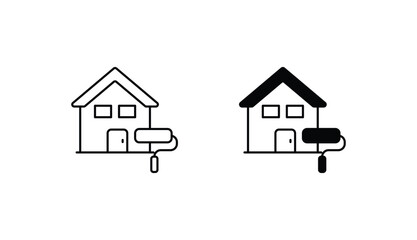 Renovation icon design with white background stock illustration