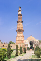 Historical Qutub Minar or Qutab Minar, is a minaret and 