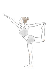 Woman practicing yoga