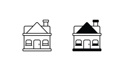 House icon design with white background stock illustration
