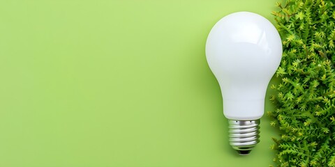 Ecofriendly paper light bulb symbolizing corporate sustainability and responsibility. Concept Sustainable Marketing, Eco-conscious Business Practices, Corporate Responsibility, Green Technology