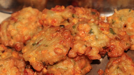 Bakwan Jagung or corn fritters is Indonesian traditional food