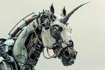 steampunk robot unicorn