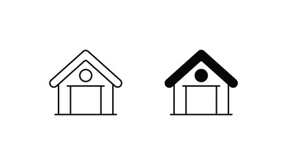 Warehouse icon design with white background stock illustration