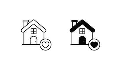 Favroite House icon design with white background stock illustration