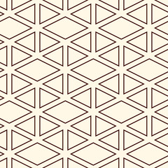 Contemporary geometric pattern. Repeated triangles ornament. Modern geo abstract background. Seamless surface design. Mosaic wallpaper. Digital paper, textile print. Vector illustration