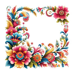 Floral flower corner border design vector 