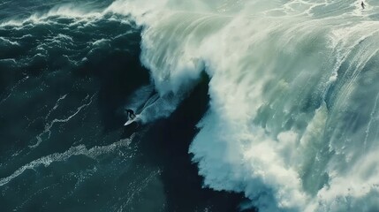 Surfing a Giant Wave: A Moment of Adrenaline
