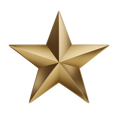 Obraz premium Golden 3d star isolated.
