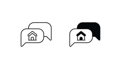 Chat icon design with white background stock illustration