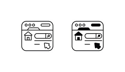 Web icon design with white background stock illustration