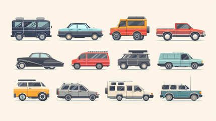 set of transport icons