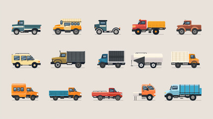 set of transport icons