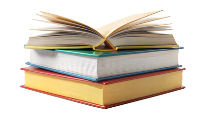 Three books stacked on top of each other