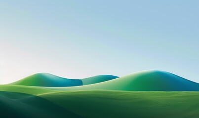 Obraz premium green field and sky