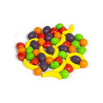 Runts Candy on a White Background