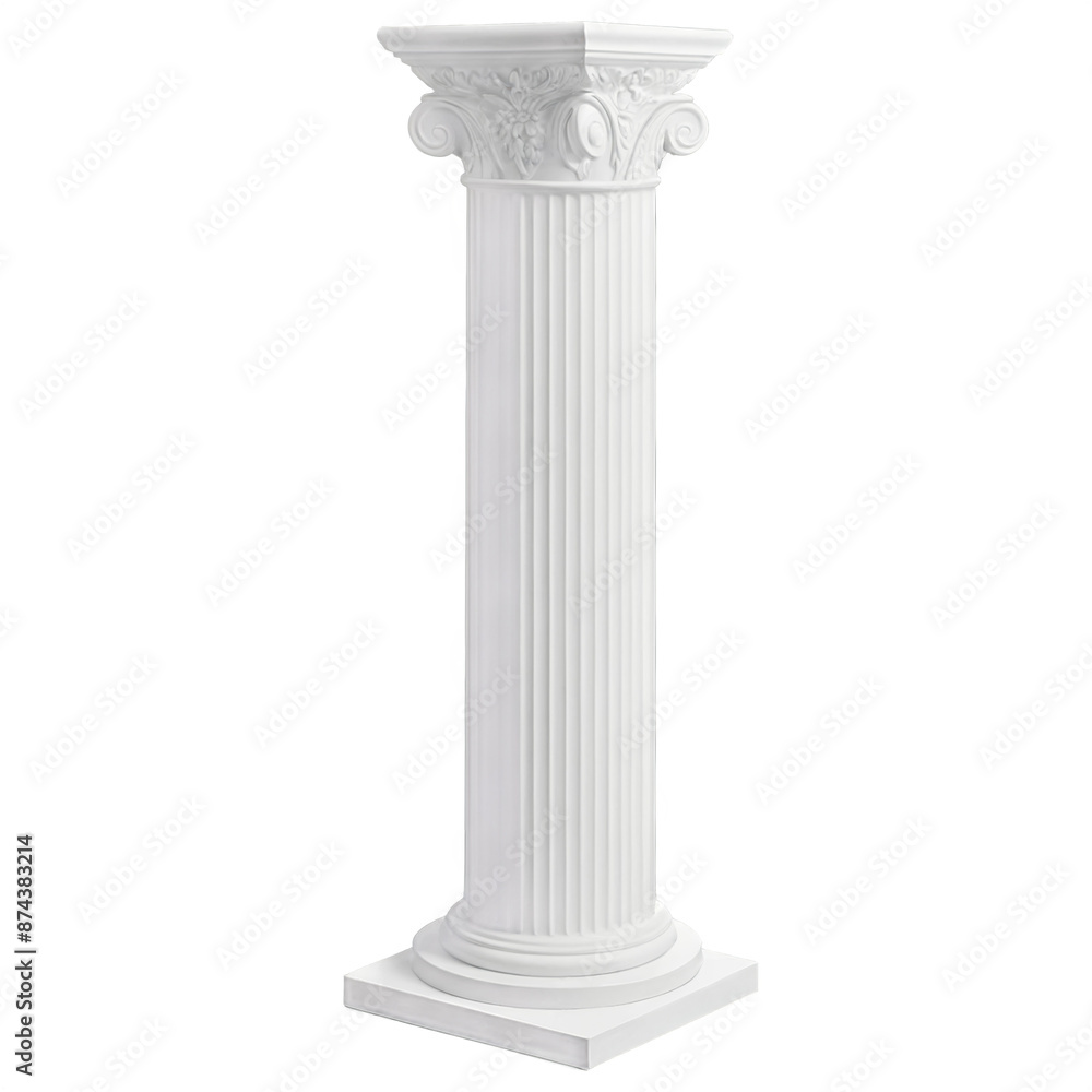Poster It has a large flat table with a smooth surface positioned in front of the column..