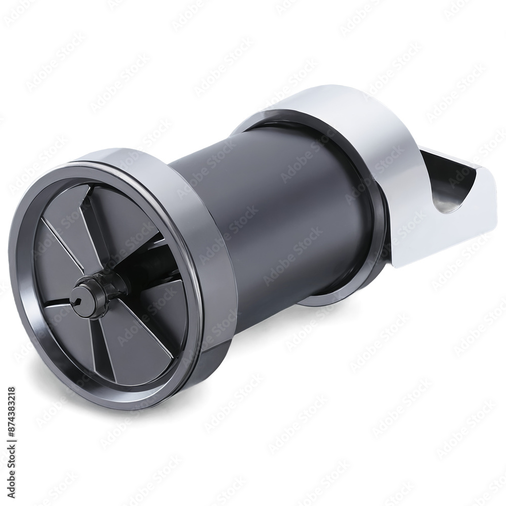 Leinwandbilder this small device has a cylindrical shape and is primarily made of durable metal. there is a spinnin