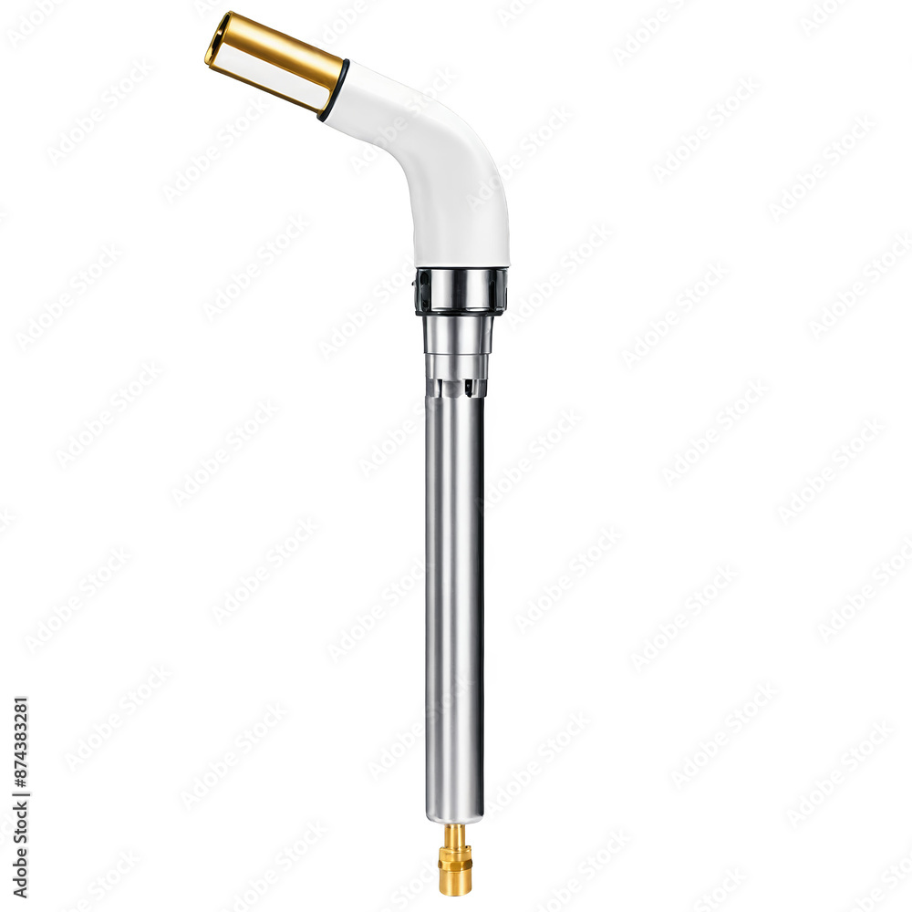 Fototapete a modern contion with a metallic shell and a slender needlelike nozzle protruding from the top. the 