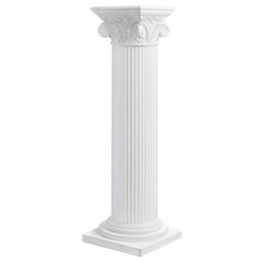 Obraz premium It has a large flat table with a smooth surface positioned in front of the column..