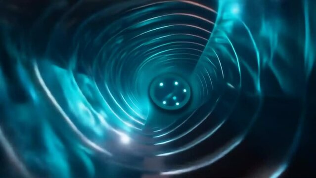 Spiraling blue vortex creating a mesmerizing and dynamic visual effect