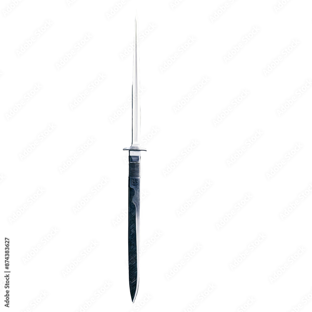 Poster Long sharp blade with small pointed teeth set into a sy rectangular frame..