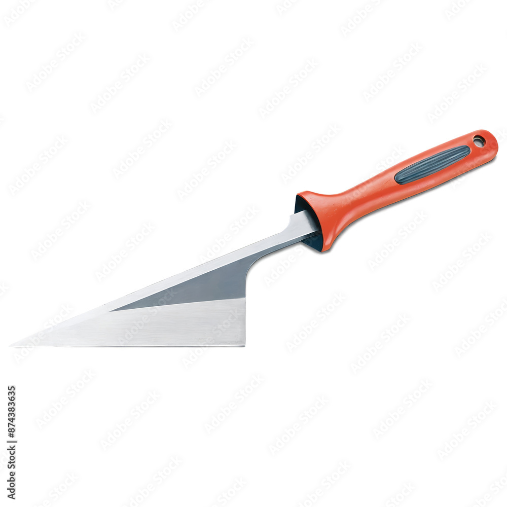 Poster A metal tool with a sharp tapered edge used for ting and shaping wood stone or metal..
