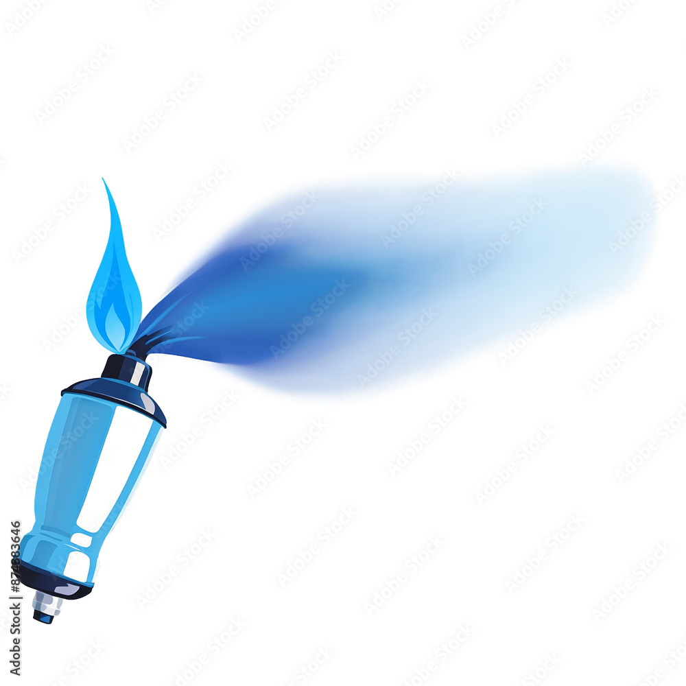 Poster The nozzle emits a bright blue flame when in use..