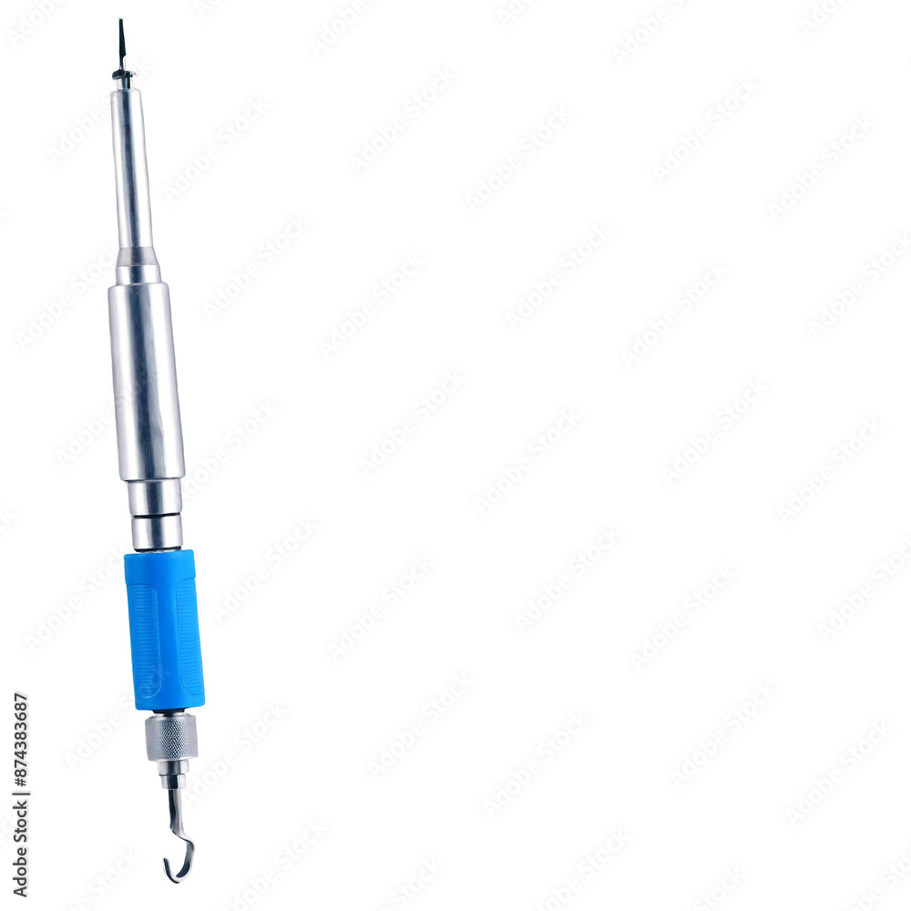 Fototapete A metal tool with a spring mechanism used for creating textured patterns in various materials..