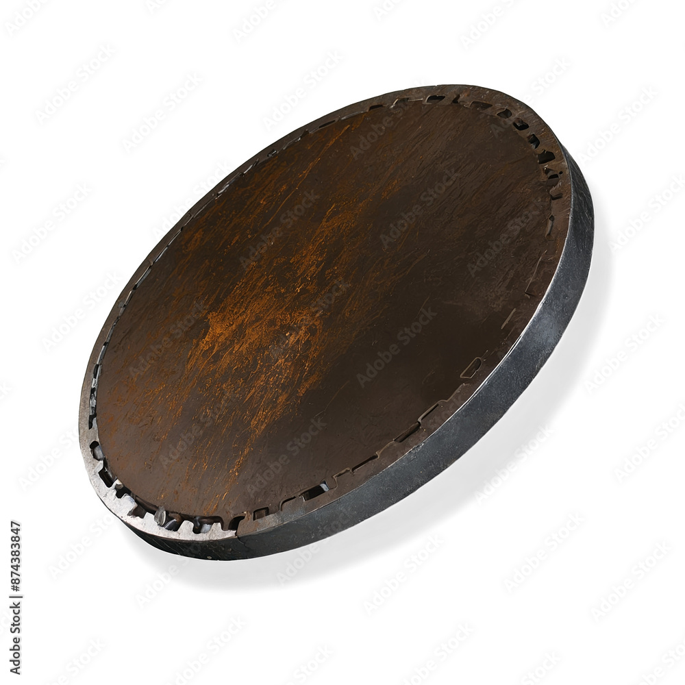Poster A metallic substance that tarnishes over time developing a distinct patina on its surface..
