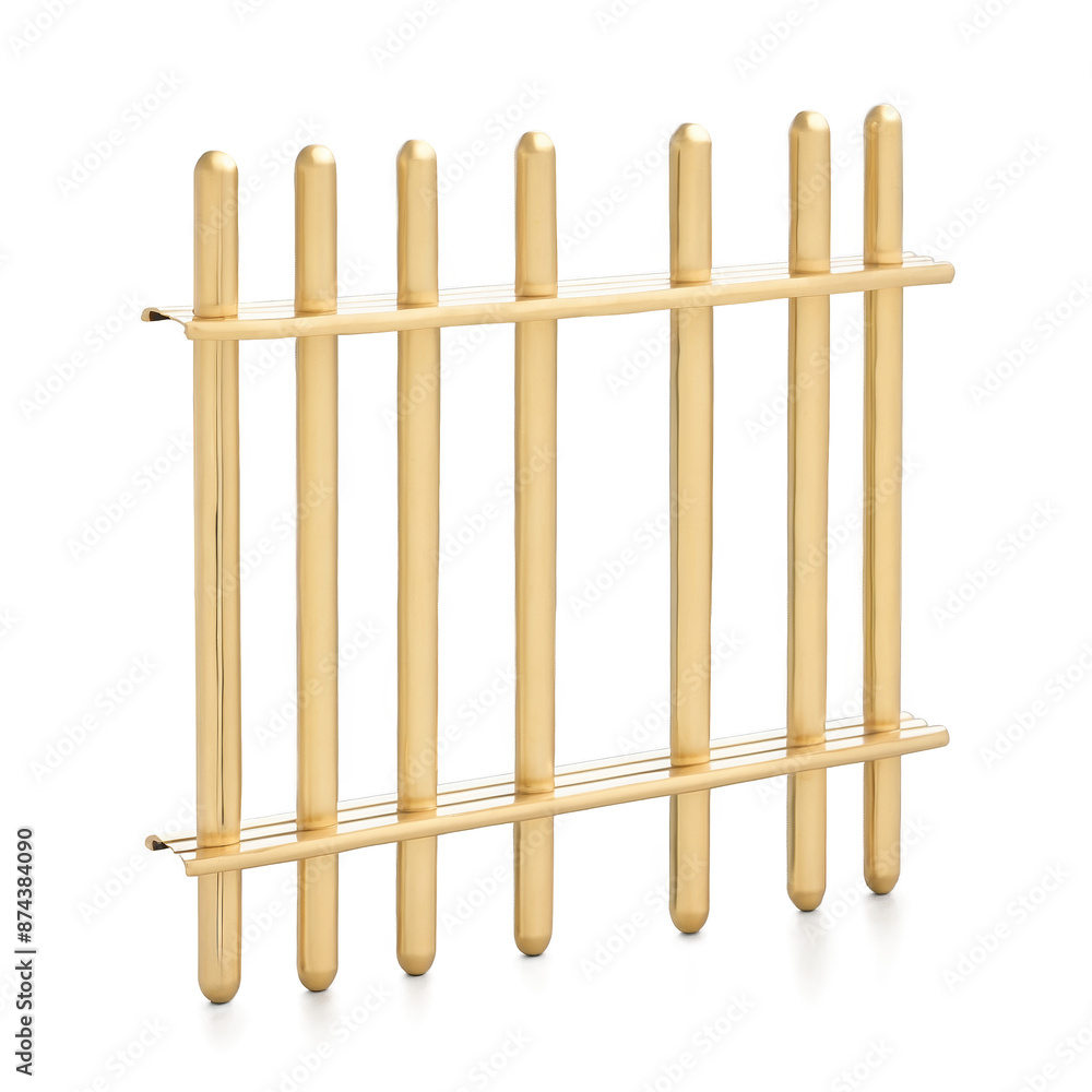 Aufkleber A practical household item made of metal featuring eight slim vertical rods arranged in a zigzag pattern and connected by two horizontal bars at the top and bottom. This structure.