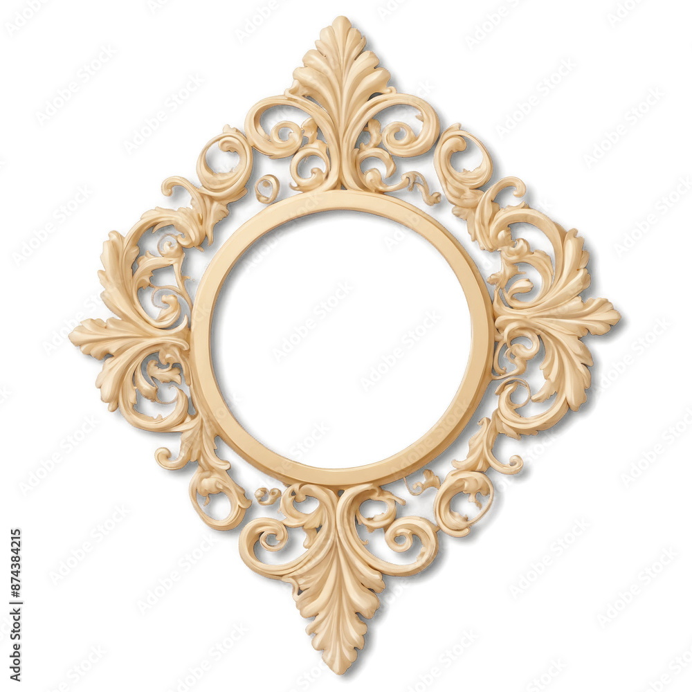 Fototapete The sy frame is adorned with intricate decorative scrollwork on each side..